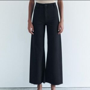 ZARA Marine Straight High Rise Jeans size 2 black